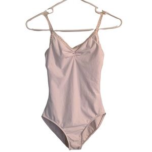 Wear Moi White Flora Leotard Eyelet Straps with Mesh Insert Medium